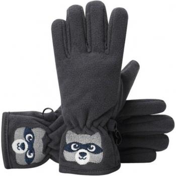 Gants coupe‑vent brodés enfants avec semelle antidérapante