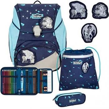Scout Alpha 4-teiliges Schulranzen-Set mit LED Pegasus