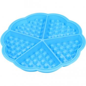 Kuchentechnik: Mini‑Silikon Waffelform mit Rundprofil