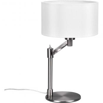 Nickel Table Lamp with Fabric Shade