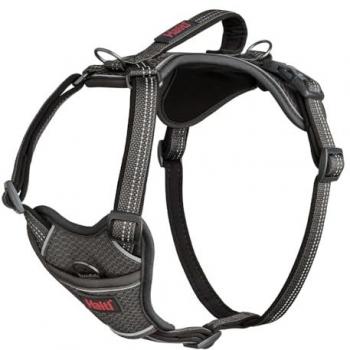 Large Grey Halti Anatomy Adjustable Dog Harness with Handgrip