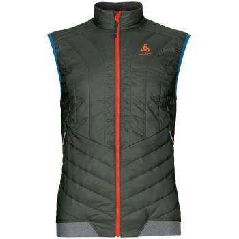 Odlo Cocoon S Chaleco Zip In, Hombre, Verde