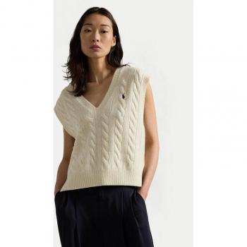 Ralph Lauren Zopfmuster Pullover in Ecru