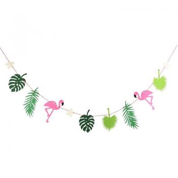 Summer Party Flamingo and Pineapple Banners