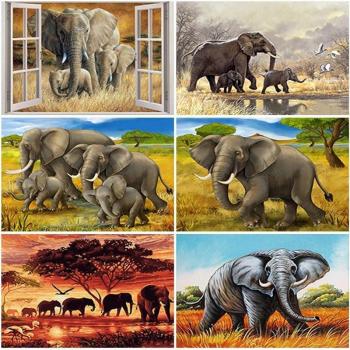 Trapano Elefante 5D Diamante Decorazione Casa