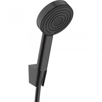 Pompe de douche Pulsify S (105 mm) – Support, Flexible 125 cm, Noir Mat – Hansgrohe