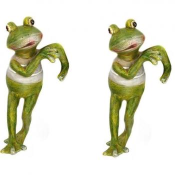 Set de 4 Ranas Decorativas para Jardín