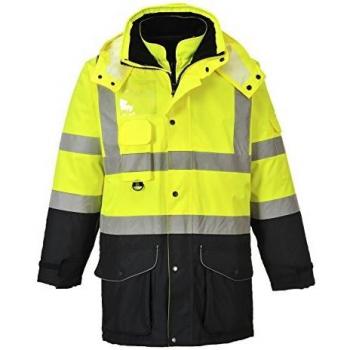 Oxford Weave 300D Class 3 Hi Vis Jacket with Contrast Trim, Size S