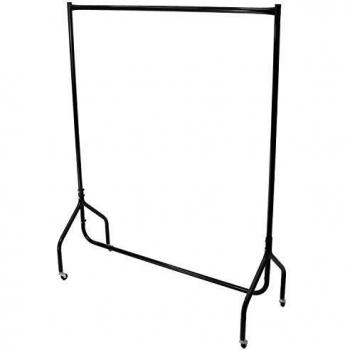 Ft Garment Clothes Rail Super Heavy Duty All Metal Black with Transparent Cover