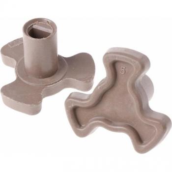 Plato giratorio y soporte de rodillo para microondas, acoplador, eje de 17mm, 2 unidades