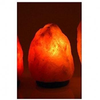 Lampe en cristal de sel 3-4 kg avec socle en bois