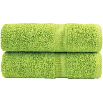 Serviettes de toilette SOLUND 2 pcs vert pomme 30x30 cm