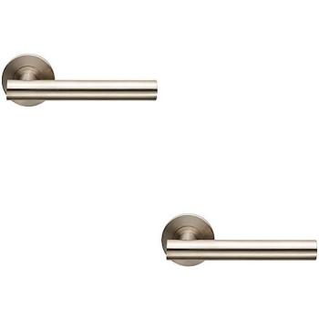 2-Piece Rose Concealed Fix T-Bar Lever Kit – Straight Round, Satin Finish