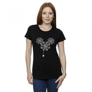 Mickey Mouse Head Web T-Shirt for Women – Black, Small