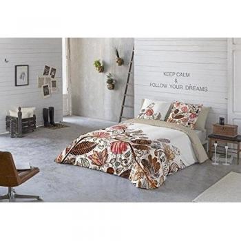 Lenzuola con Federa Naturals Carmen Colore Marrone per Letto 135