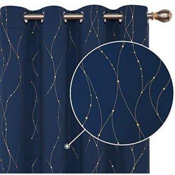 Blackout Window Treatment – Navy Blue, 2 Panels