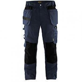 Pantalón BLAKLADER 1555 sin bolsillos flotantes azul marino oscuro / negro talla S FR 40 SE C46 largo
