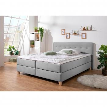 Home affaire Fargo Boxspringbett, Topper inklusive, in verschiedenen Stoffen