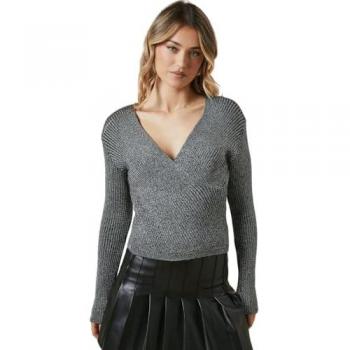 Dorothy Perkins Black Wrap Knit Top