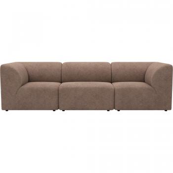 Trendiges 3-Sitzer Sofa Floria, braun