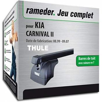 Rameder Pack Barres de Toit SquareBar pour KIA Carnival II avec supports pour vélos