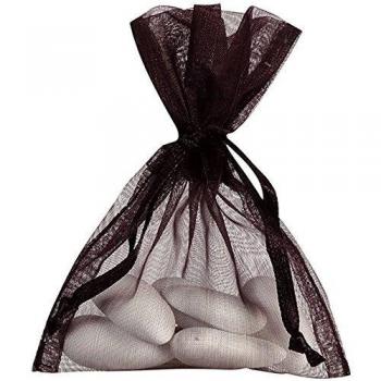 SAC EN ORGANDI NOIR 7.5 X 10 CM /10