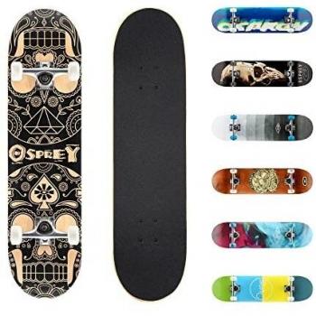 Complete 31 Candy Skull Skateboard for Kids and Adults