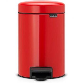 Brabantia Cubo de Basura Pedal, 3 L, Rojo
