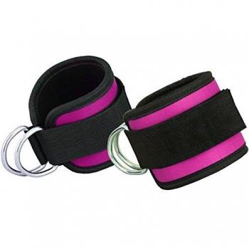 Grofitness Ankle Cuff Straps for Cable Machine, Adjustable Leg Weight Wrist Belt, 1Pair