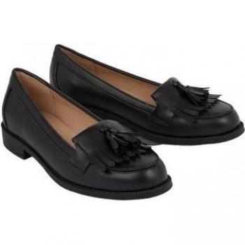 Zwarte Leigh Franje Loafers voor Vrouwen