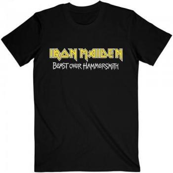Maglietta Unisex Adulto Iron Maiden Beast Over Hammersmith Eddie e Diavolo
