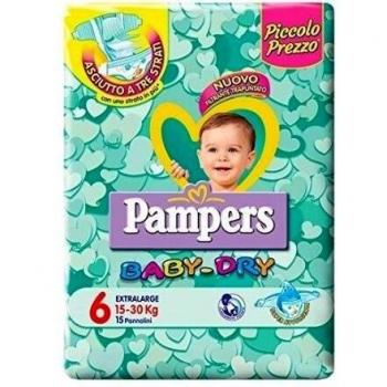 Pannolini Baby Dry Extra Large 6 Kit 14 pezzi 15-30kg