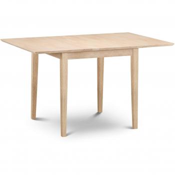 Julian Bowen Rufford Extending Dining Table, Light Lacquered Solid Wood