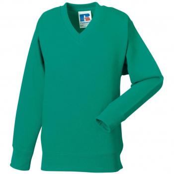 Junior Emerald V-Shaped Pullover, 3‑4