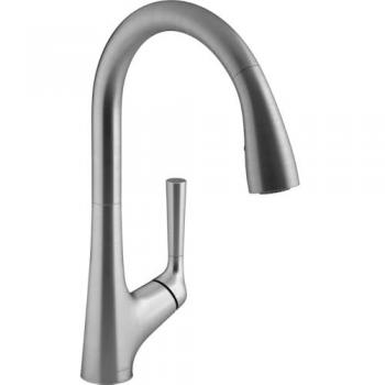 Miscelatore Forte E26179-vs con Doccetta Estraibile, Finitura Inox Spazzolato