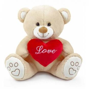 Orso Tenero Beige “Amore” 40 cm – C/ Cuore