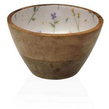 Cuenco Lasion en porcelana con mango de madera – Versión esmaltada