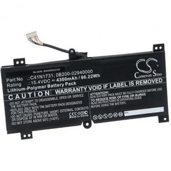 Module batterie Li‑polymère Asus 0B200-02940000 C41N1731 – 4300 mAh