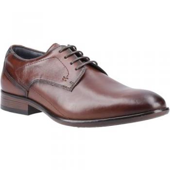 Zapatos de Hombre en Cuero Color Coñac con Cordones