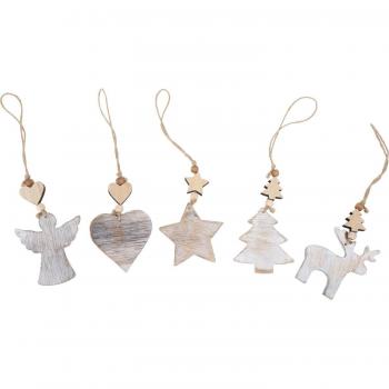 Stile Shabby Chic Albero Di Natale 5‑Pezzi Legno