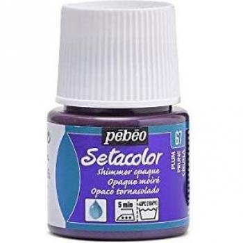 Pebeo Setacolor Opaque Fabric Dye Shimmer Plum 45ml