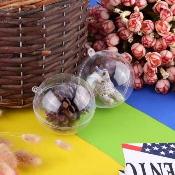 Palle Fillable Chiare 20 pezzi per Decorazioni Festive