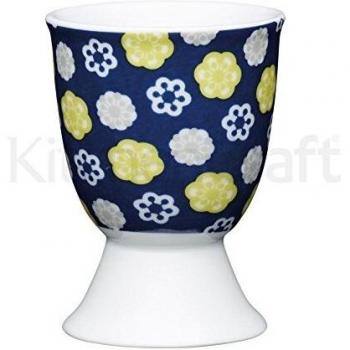 Blue Petal Porcelain Egg Holder – 9×12×16 cm