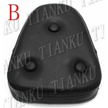 Black Leather Backrest Cushion Pad for Kawasaki Vulcan Classic VN 900
