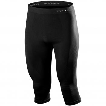 FALKE Herren 3/4 Tights Maximum Warm, Funktionsfaser, Schwarz, Größe M
