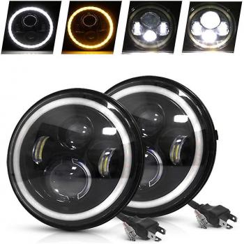Faros de 7 pulgadas con tecnología LED y luz de día ámbar