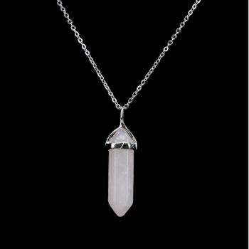 Ras de Cou 3cm avec Pendentif en Cristal de Quartz Hexagonal pour Femme