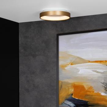 Plafoniera LED Vidal, oro, Ø 28 cm, dimmerabile, acrilico