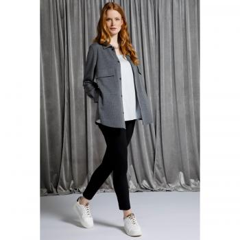 Giacca Donna in Jersey a Righine, Svasata, Grigio, Taglia 66