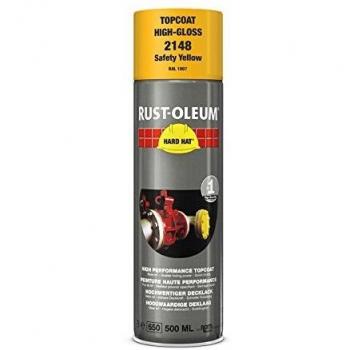 Rust-Oleum Hard Hat Metal Spray Paint Safety Yellow 500ml